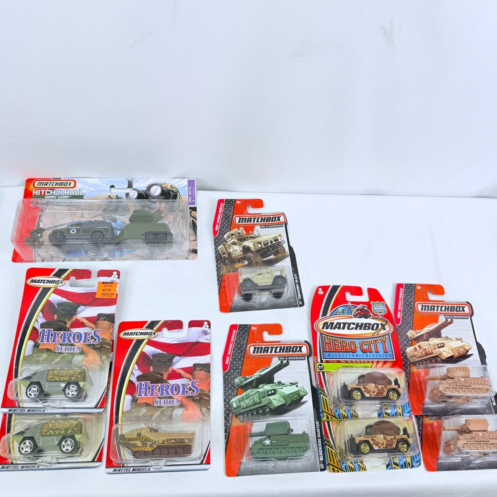 Matchbox Military Vehicle Lot Heroes Series Hero City Tanks Hitch N Haul